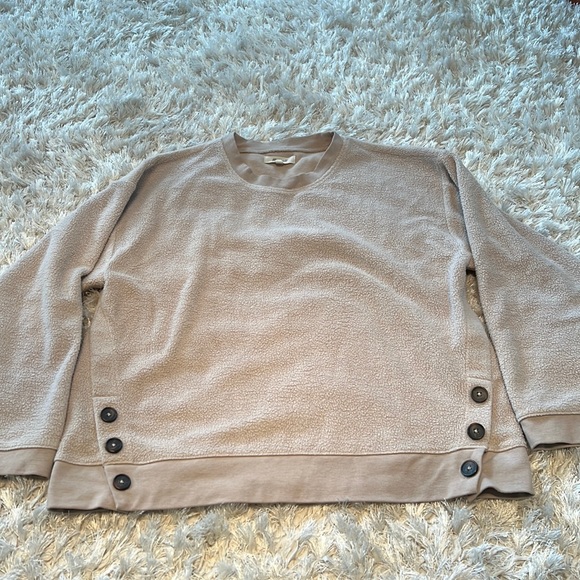 Madewell Brushed Side-Button Relaxed Sweatshirt - Picture 3 of 6